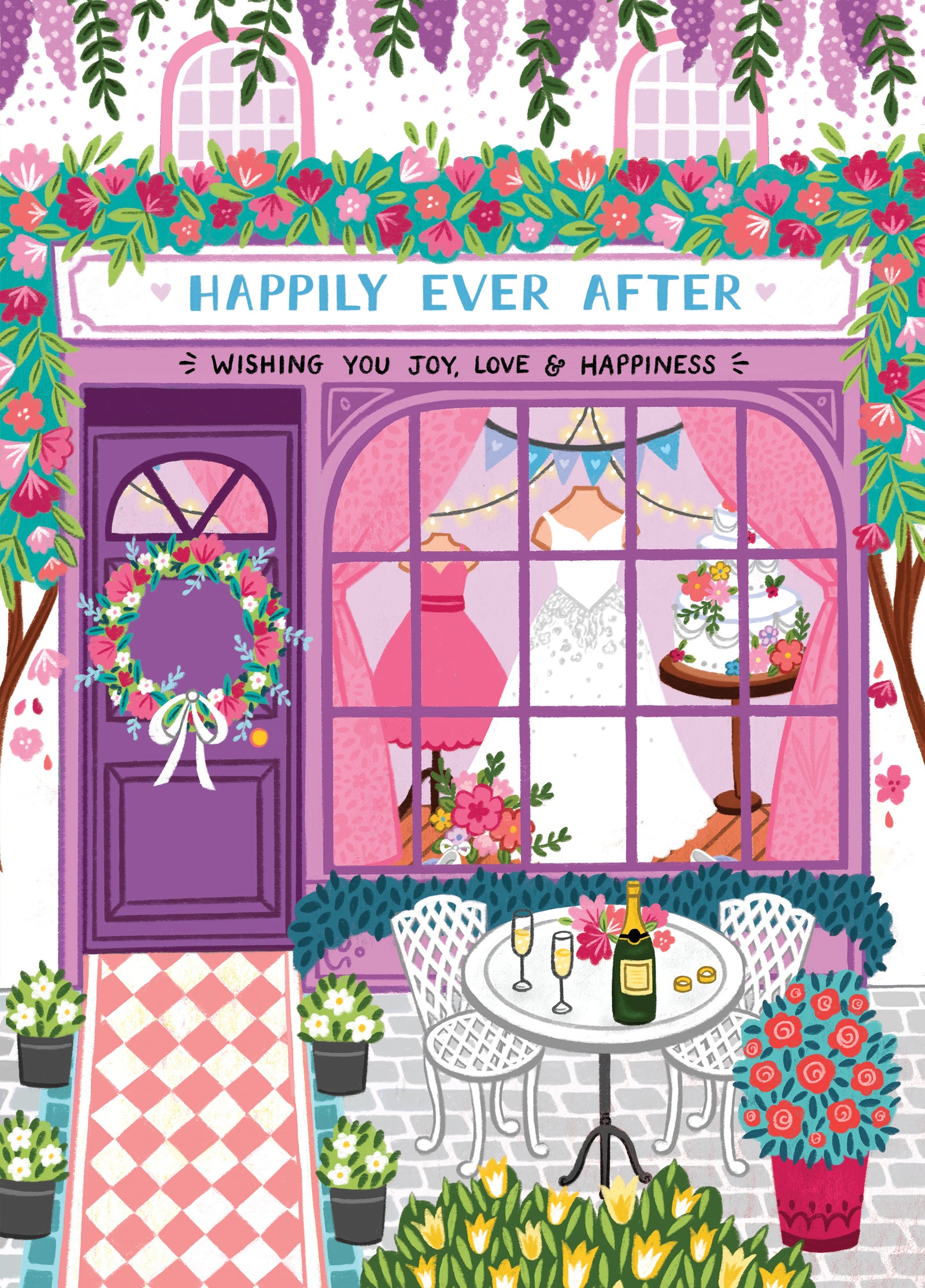 Gorgeous Wedding Shop Card For Happy Couple - Congratulations On Your Wedding
