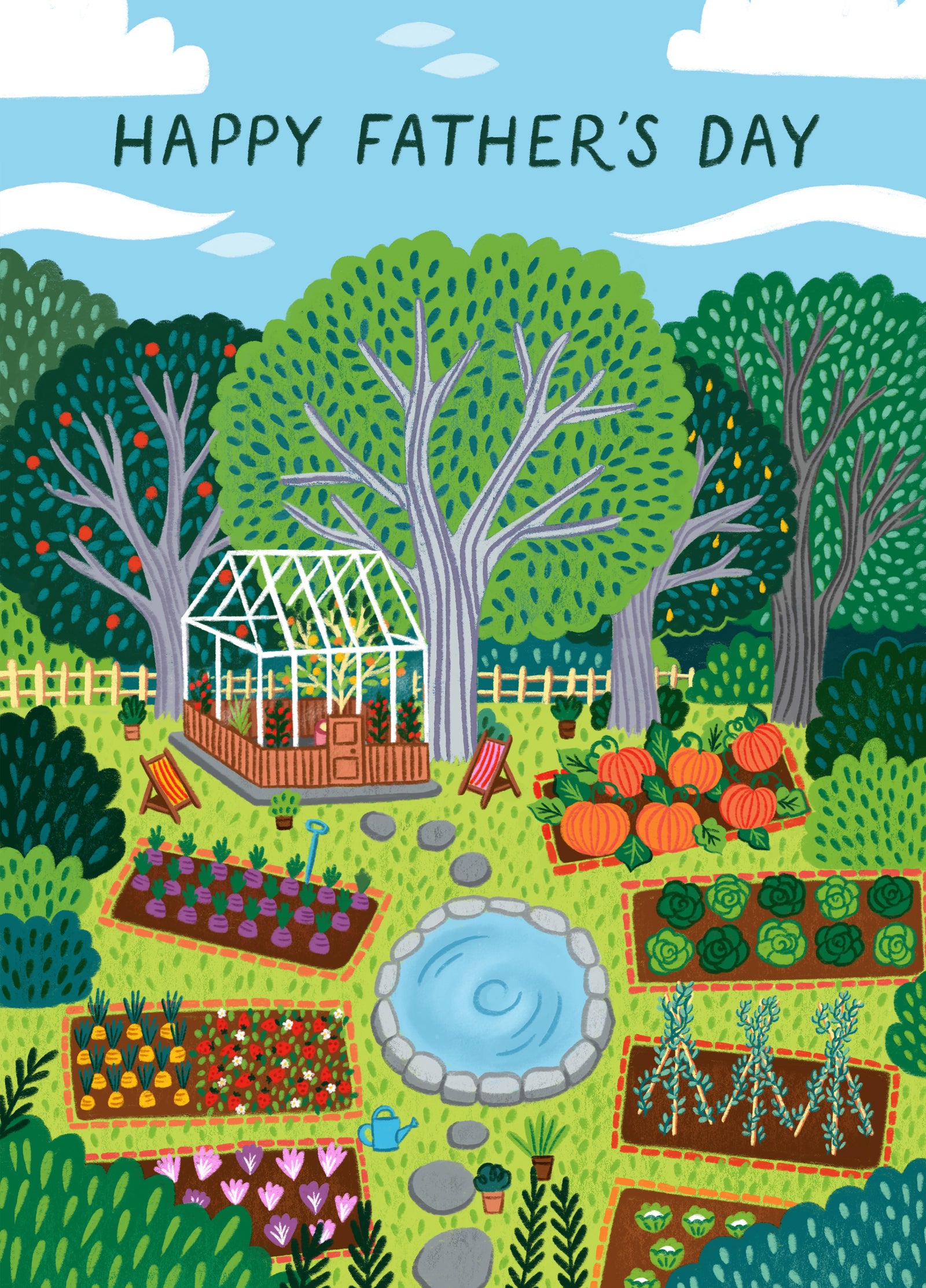 Classic Father's Day Card - Allotment - For Gardening Dad