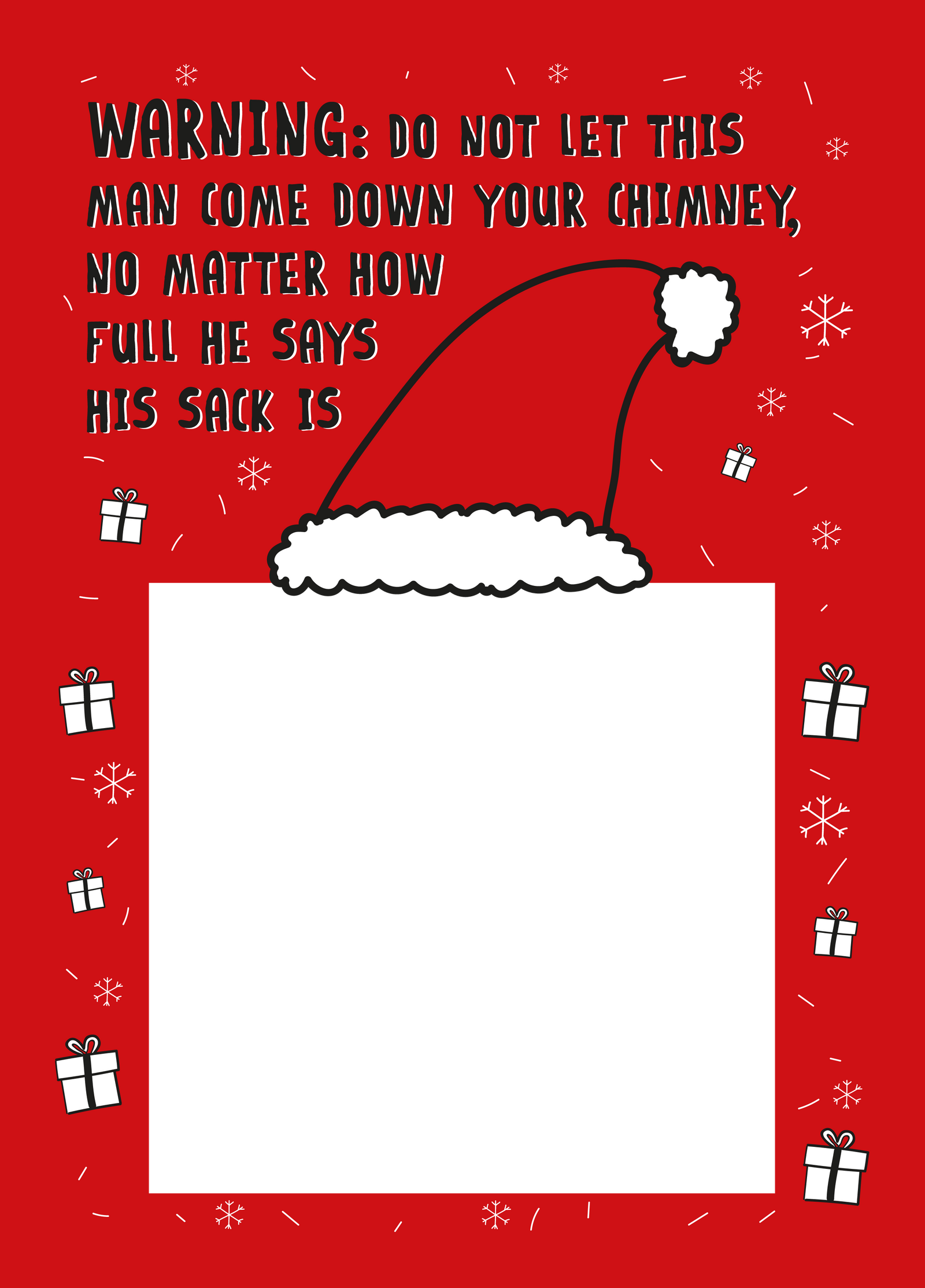 Full Sack Xmas Photo Upload Card
