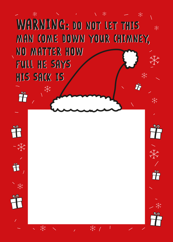 Full Sack Xmas Photo Upload Card