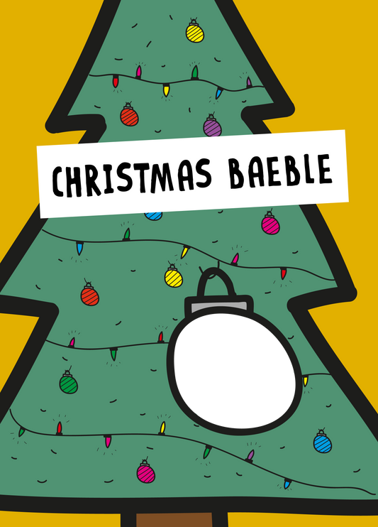 Christmas Baeble Photo Upload Card