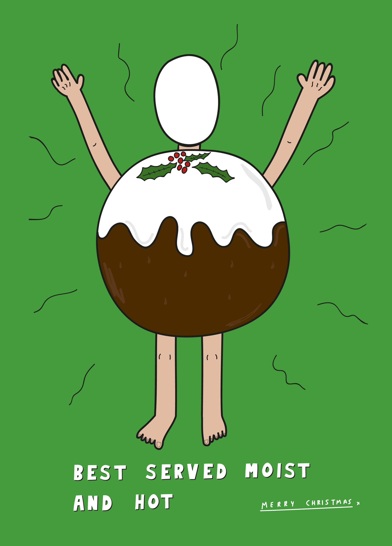 Moist Xmas Pudding Photo Upload Card