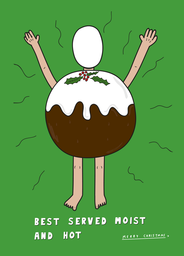 Moist Xmas Pudding Photo Upload Card