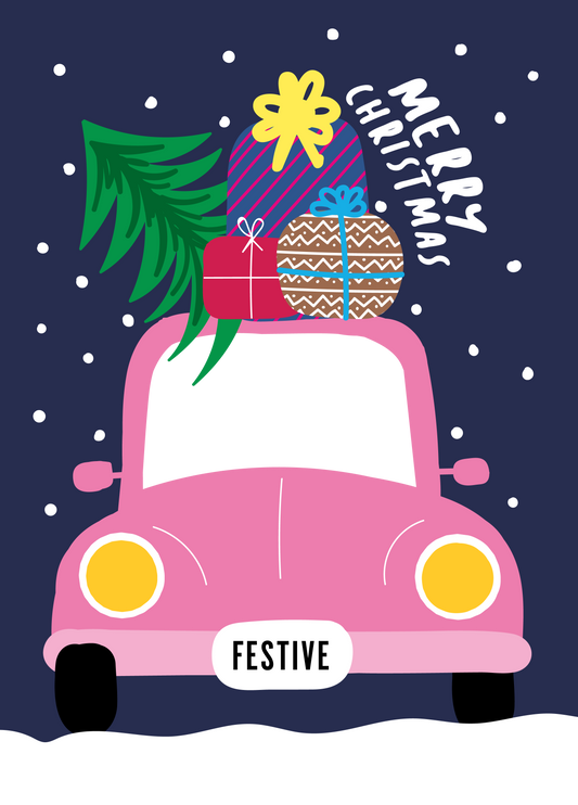 Christmas Car Ride Photo Upload Card