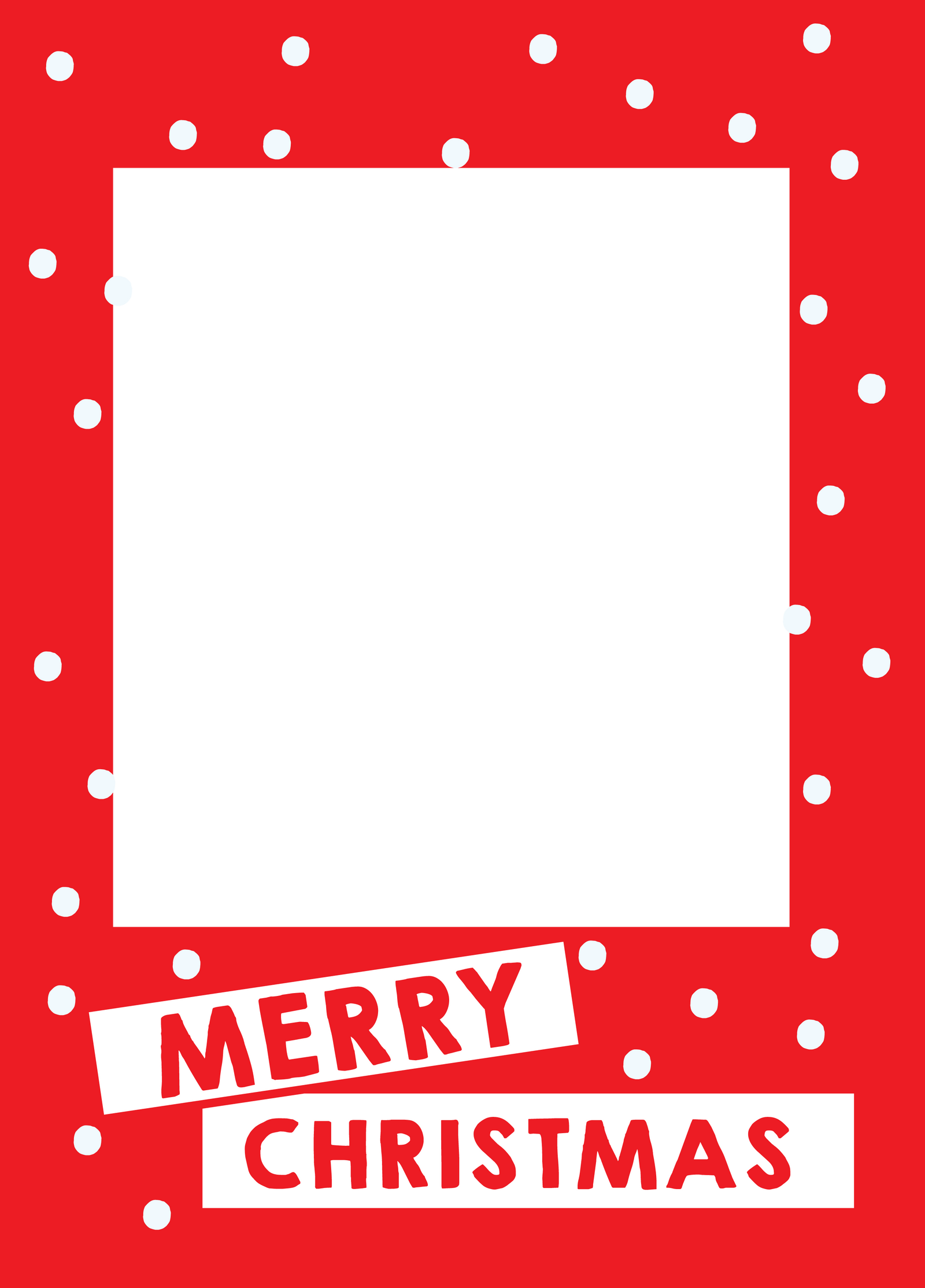 Snowy Xmas Frame Photo Upload Card