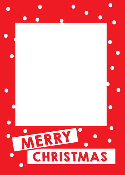 Snowy Xmas Frame Photo Upload Card