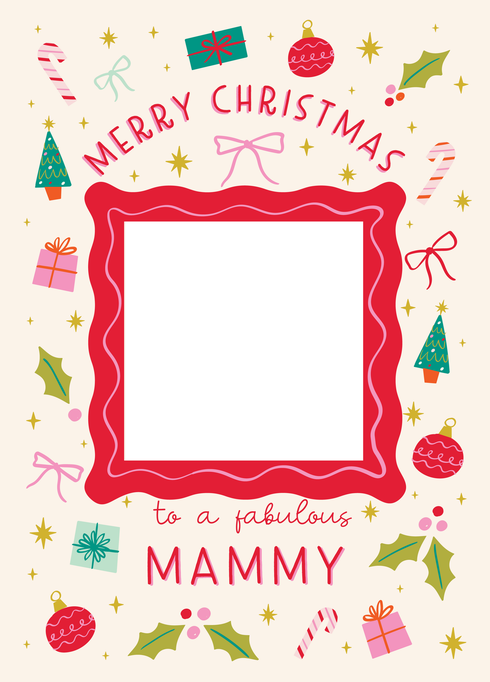 Fabulous Mammy Xmas Icons Photo Upload Card