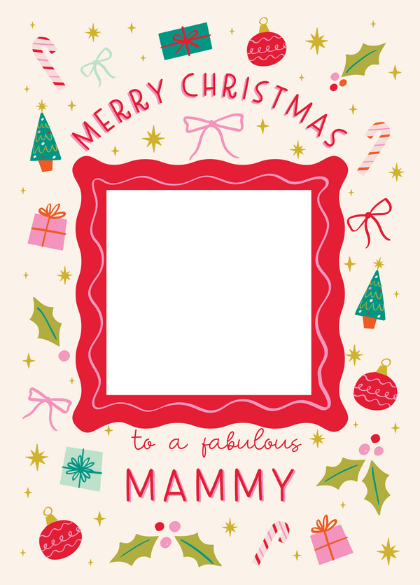 Fabulous Mammy Xmas Icons Photo Upload Card