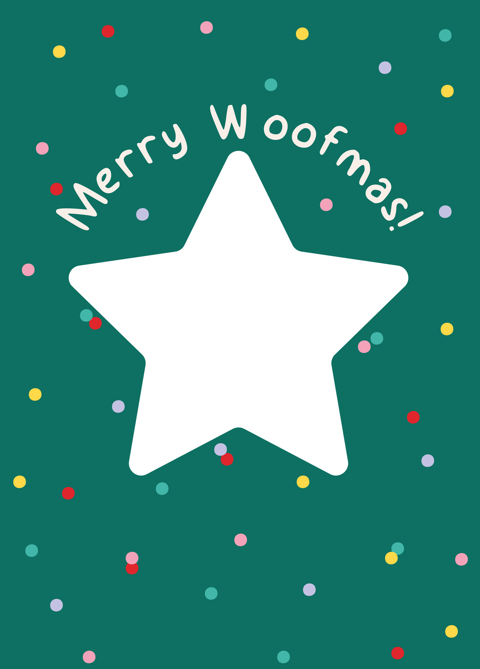 Merry Woofmas Spotty Photo Upload Card
