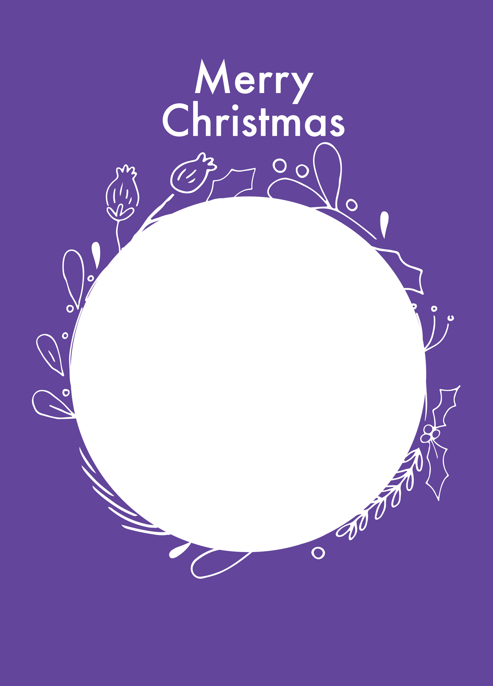 Christmas Wreath Photo Upload Card
