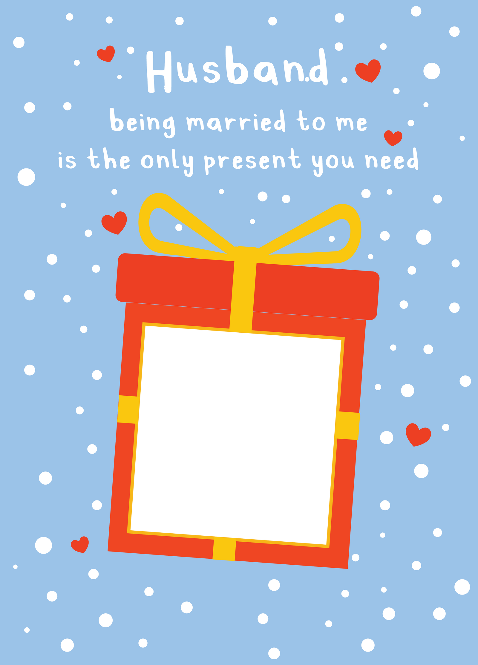Husband Xmas Present Photo Upload Card