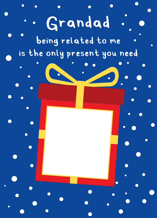 Grandad Xmas Present Photo Upload Card