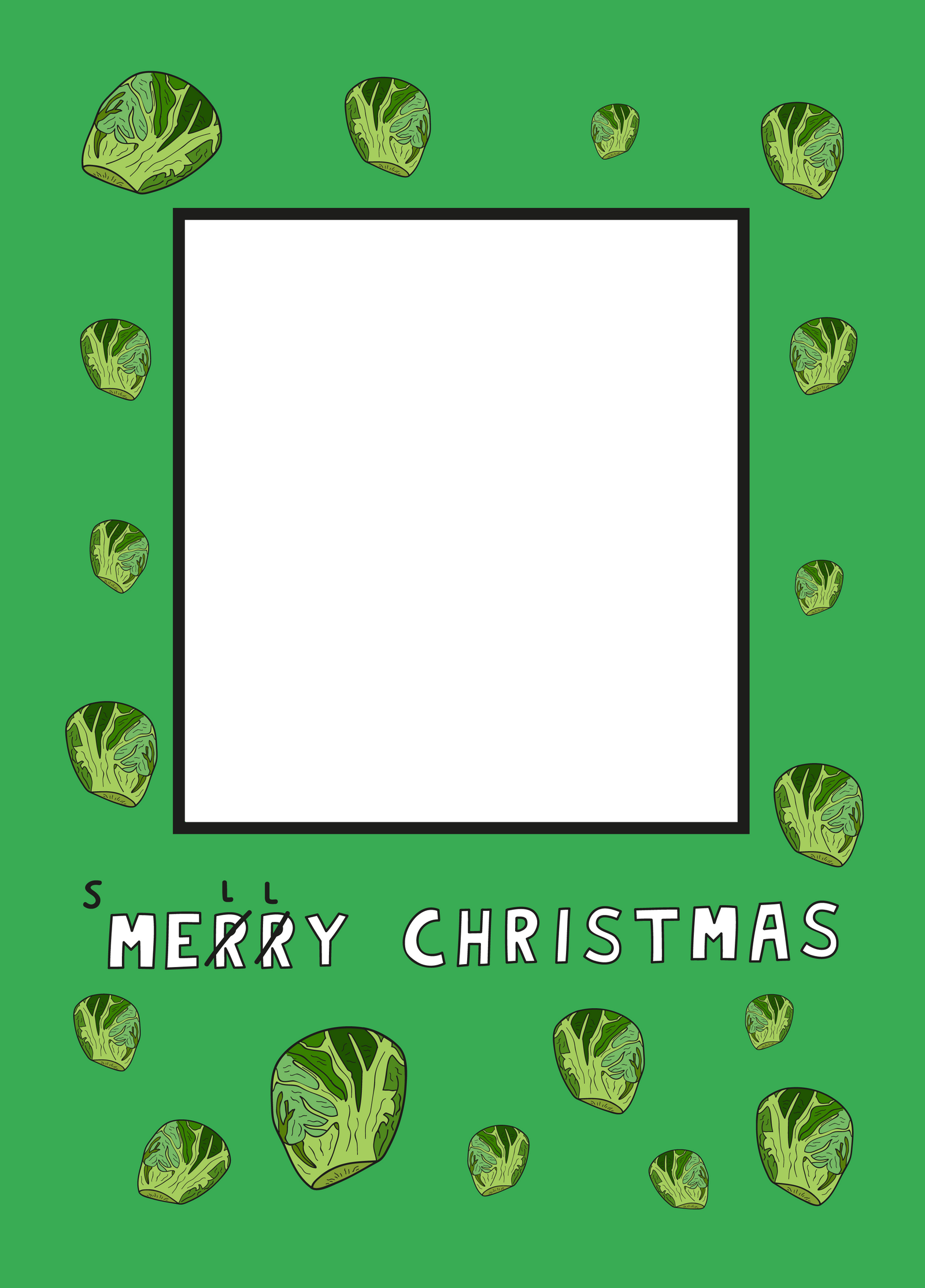 Smelly Sprouts Xmas Photo Upload Card