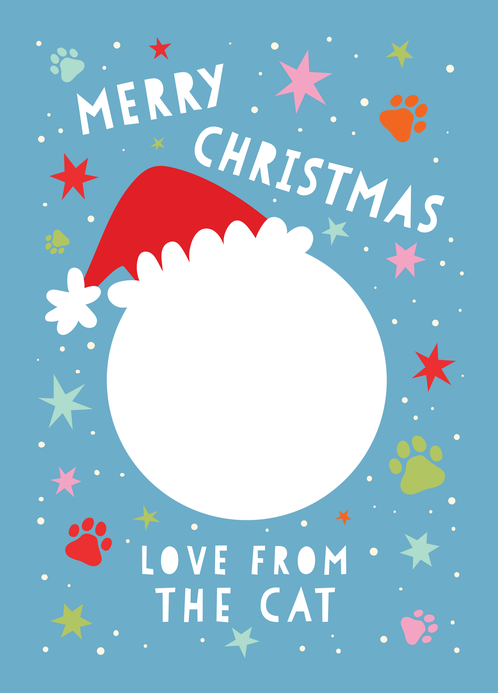 From The Cat Xmas Photo Upload Card