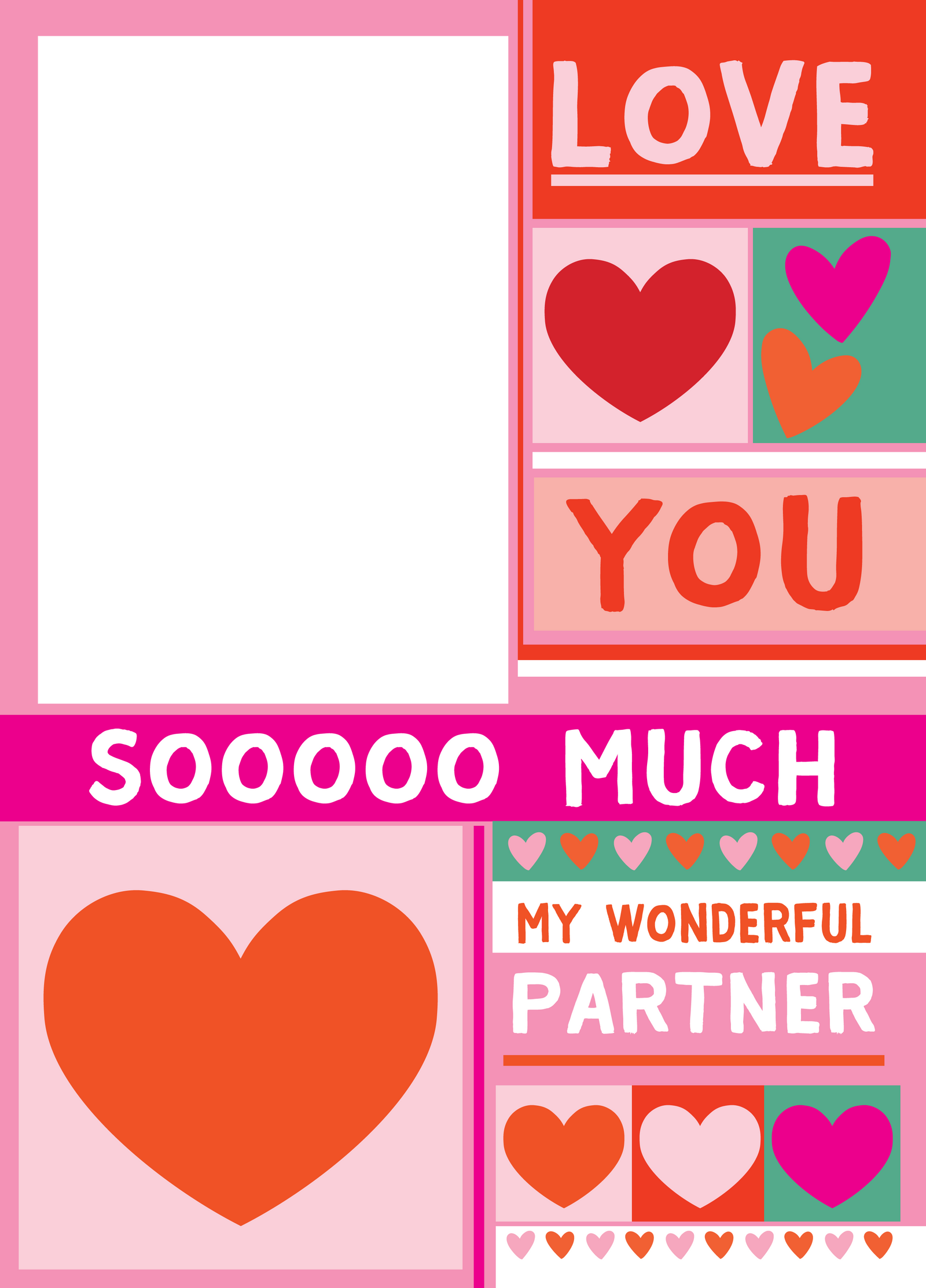Love You Partner Photo Card