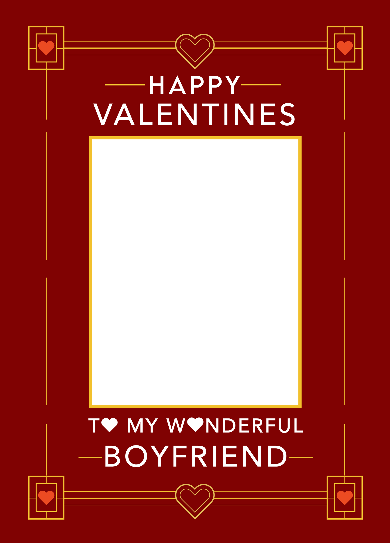 Happy Valentine's Boyfriend Photo Card