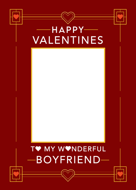 Happy Valentine's Boyfriend Photo Card
