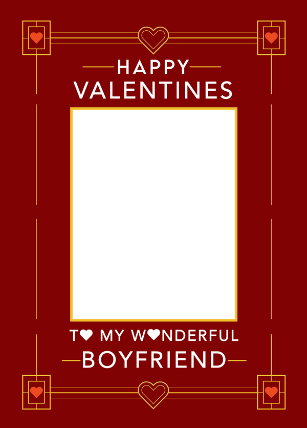 Happy Valentine's Boyfriend Photo Card
