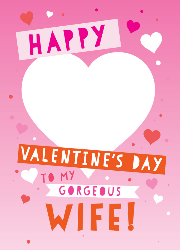Happy Valentine's Wife Photo Card