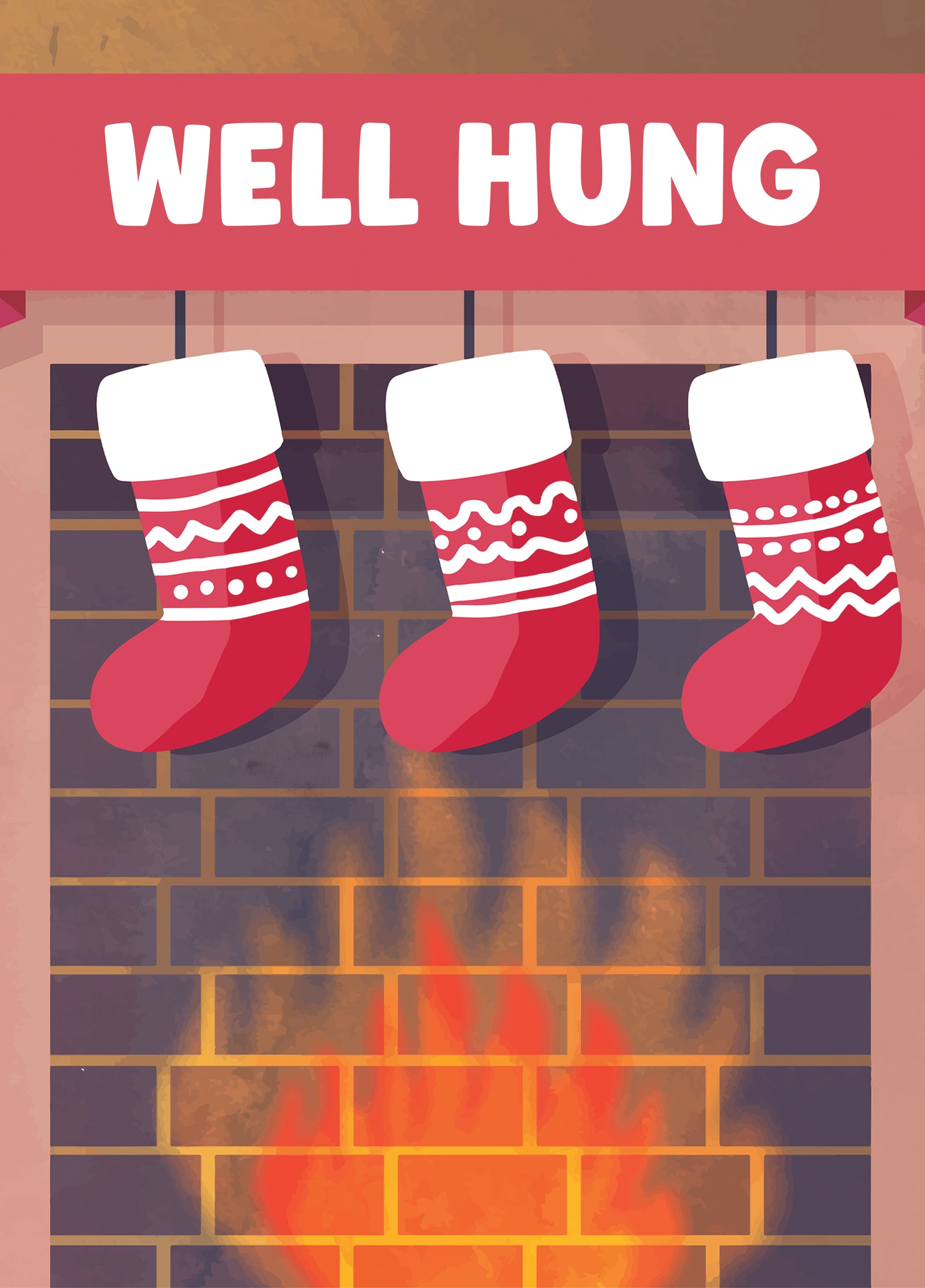 Cheeky Christmas Card For Husband Or Boyfriend - Well Hung