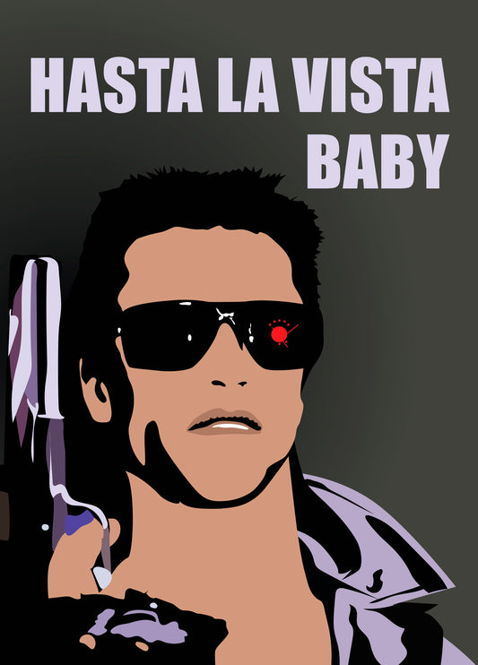 Terminator Themed Leaving Card