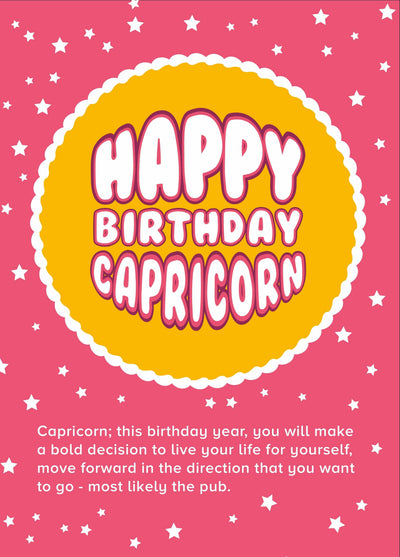 Happy Birthday Capricorn Card