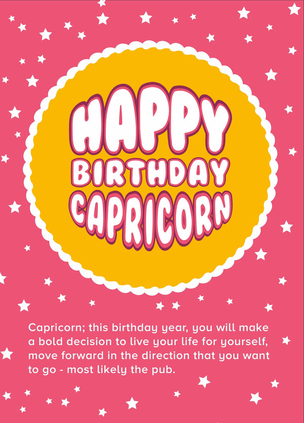 Happy Birthday Capricorn Card