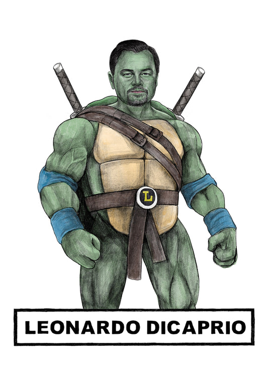 Leonardo Dicaprio Turtle Card