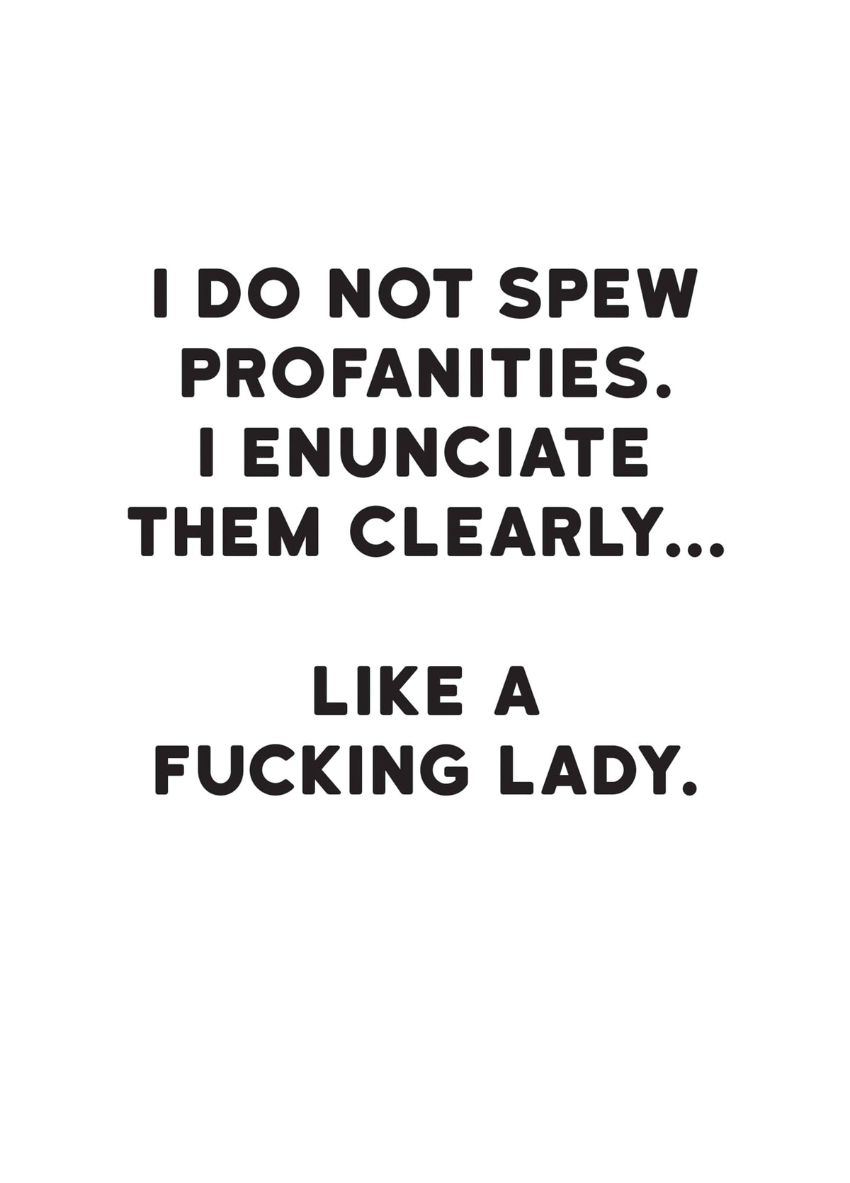 Like A Fucking Lady Card