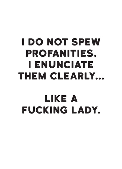 Like A Fucking Lady Card