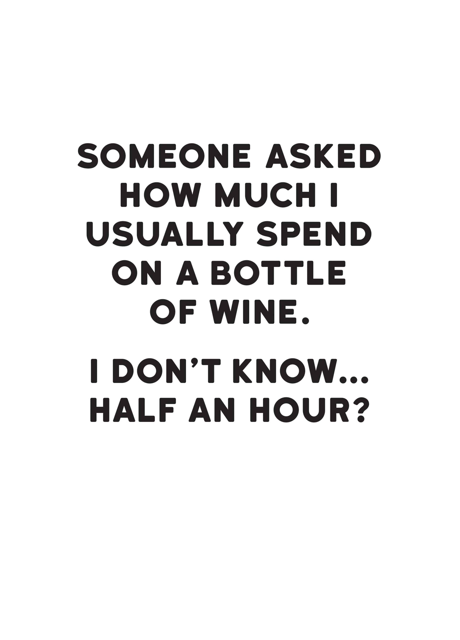 Bottle Of Wine Card