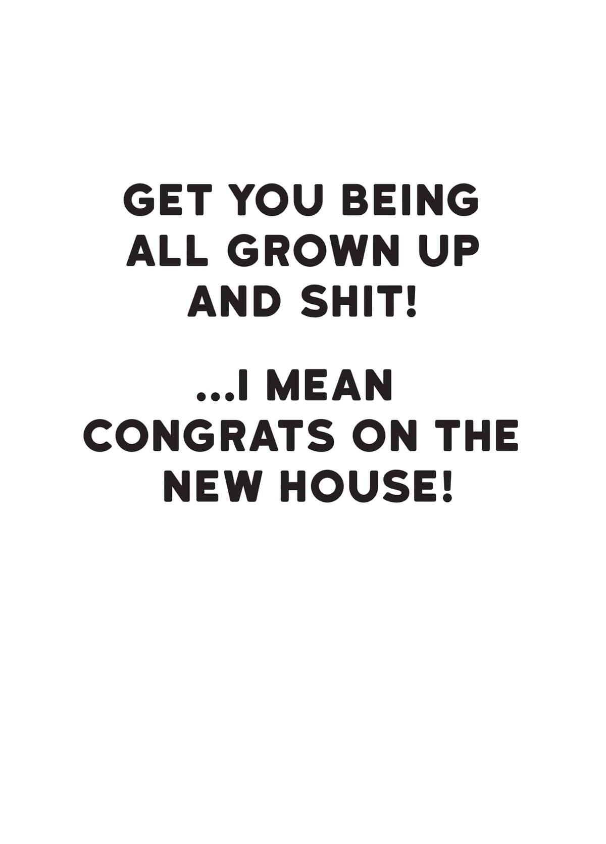 Congrats On The New House Card
