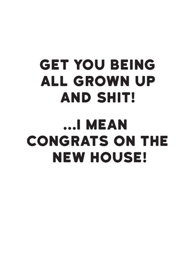 Congrats On The New House Card