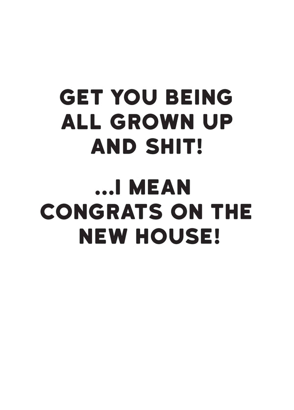 Congrats On The New House Card