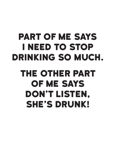 She's Drunk Card