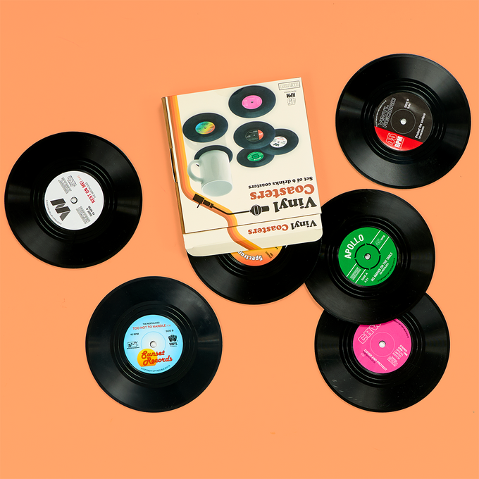 Retro Vinyl Coasters