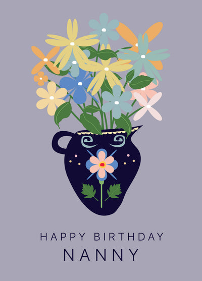 Flowers For Nanny Card
