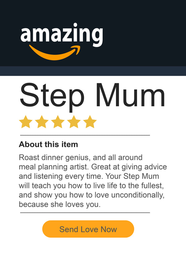 Amazing Amazon Step Mum Shopping Mother's Day Card