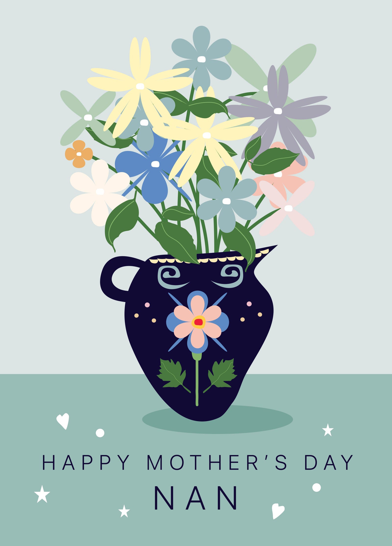 Flowers For Nan Mother's Day Card