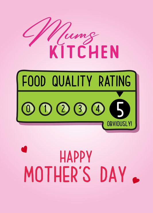 Mums Food Quality Rating Mother's Day Card