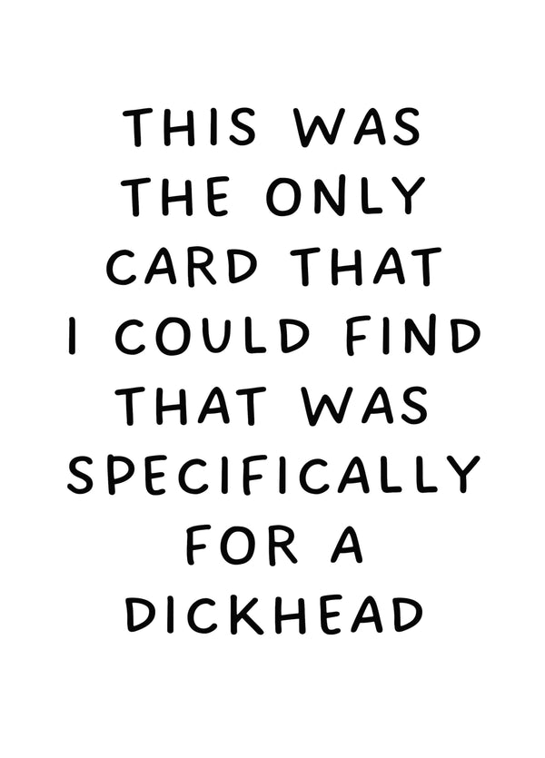 This Was The Only Card I Could Find