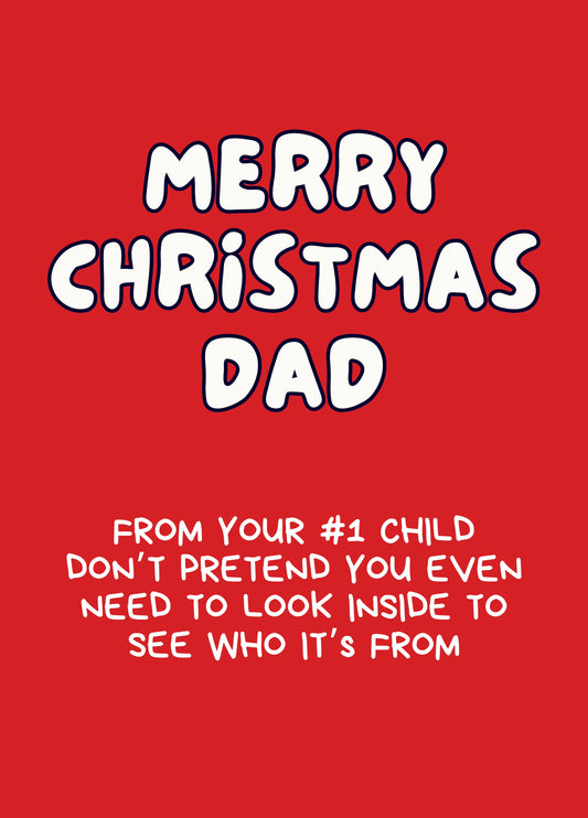 Merry Christmas Dad (From Your #1 Child)
