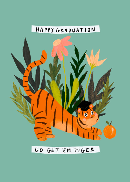 Graduation Tiger Card