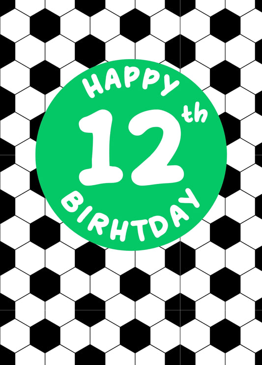 HAPPY 12TH BIRTHDAY - FOOTBALL