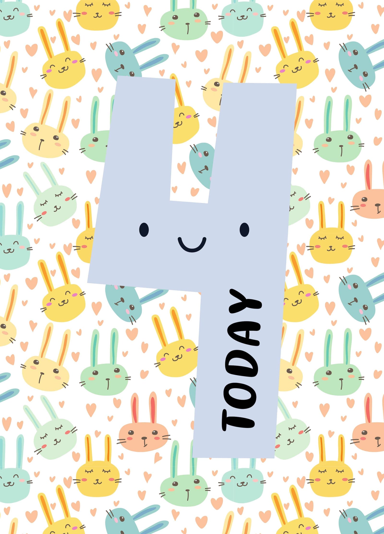 Four Today Age Birthday Card