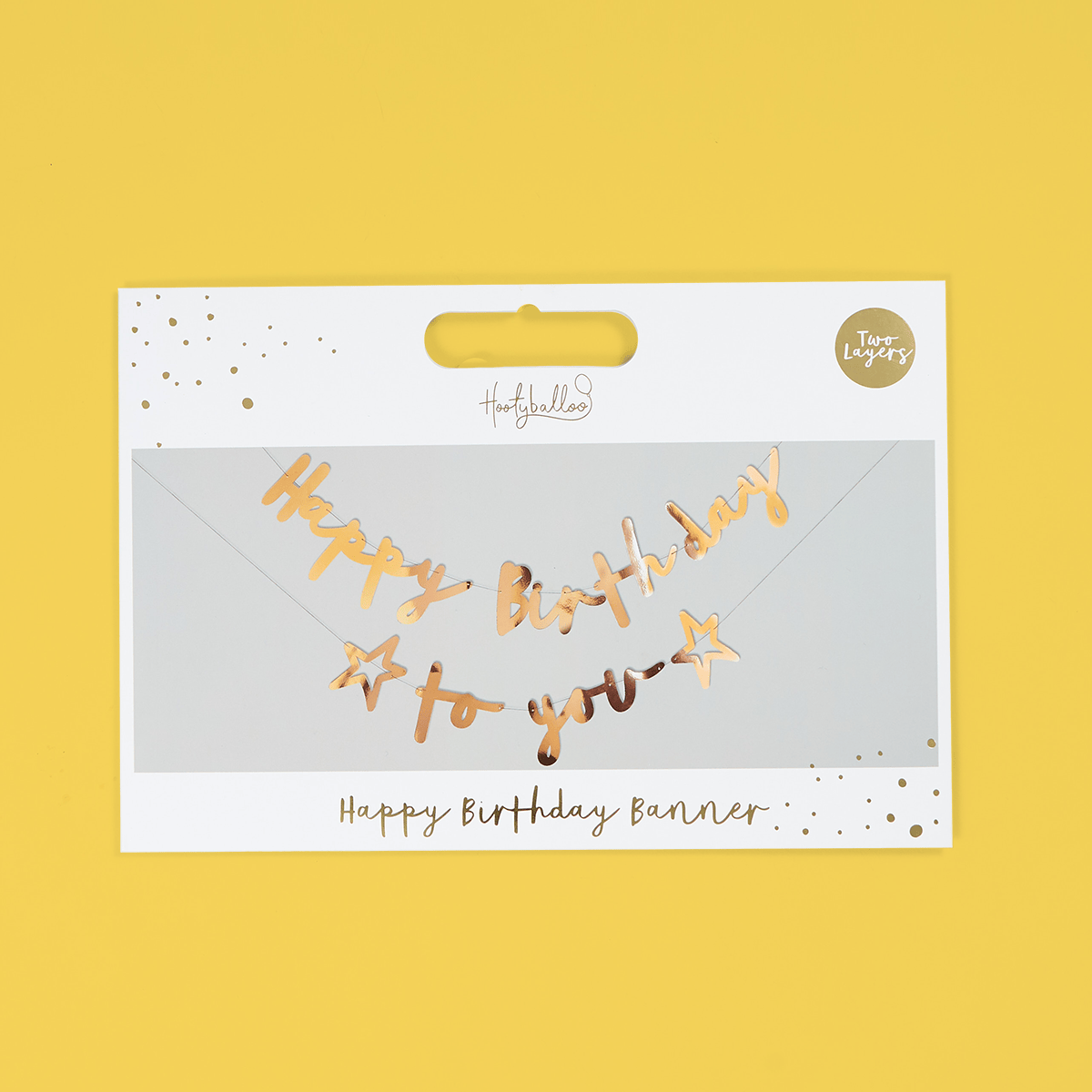 Gold Happy Birthday Banner