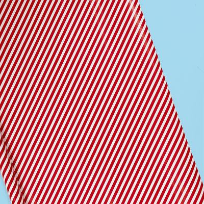 Candy Cane Stripe Roll Wrap
