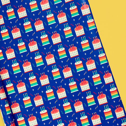 Rainbow Cake Roll Wrap