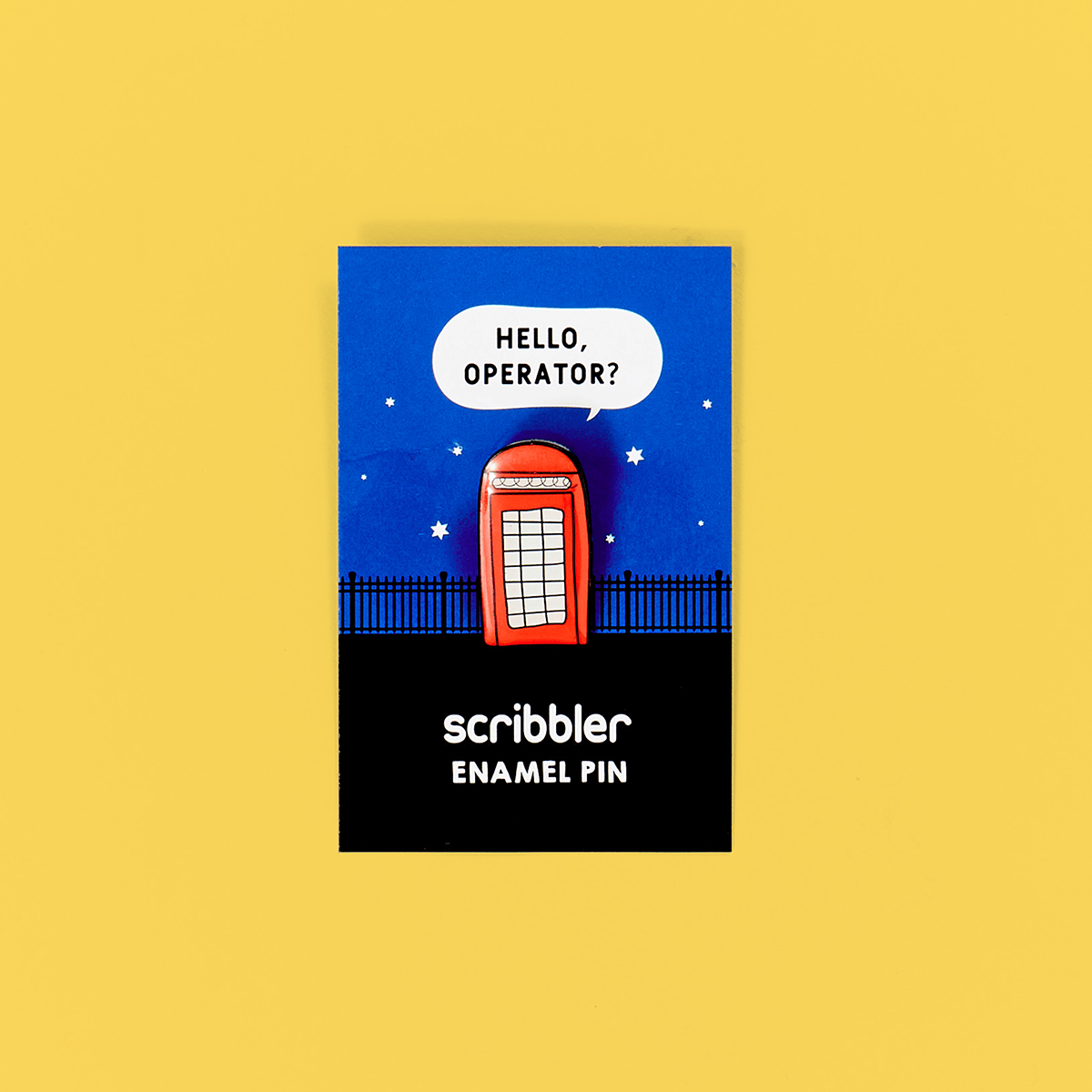 Phone Box Pin Badge