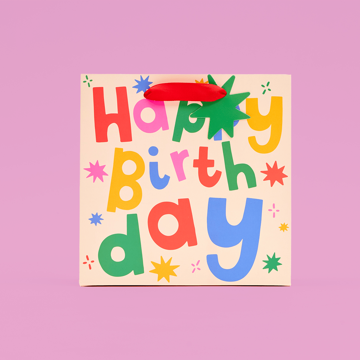 Happy Birthday Stars Medium Gift Bag
